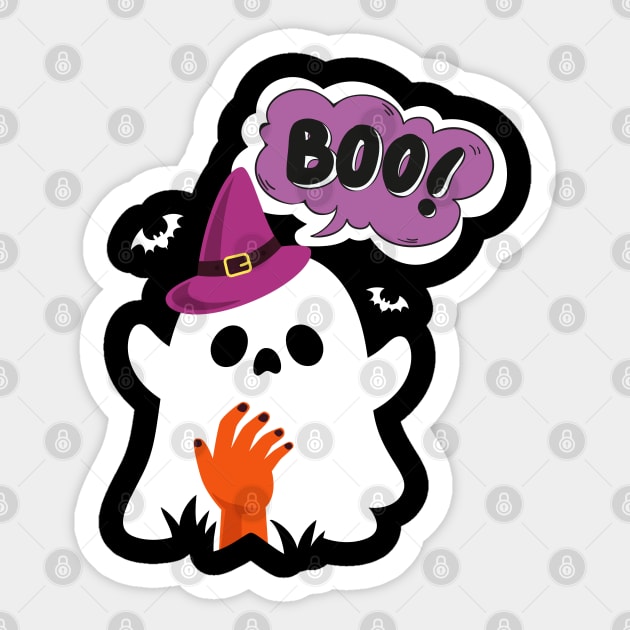 Halloween Boo Sticker by JabsCreative